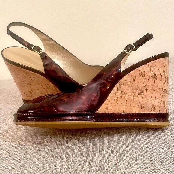 Stuart Weitzman Leopard Wedge Sandals - Picture 7 of 13